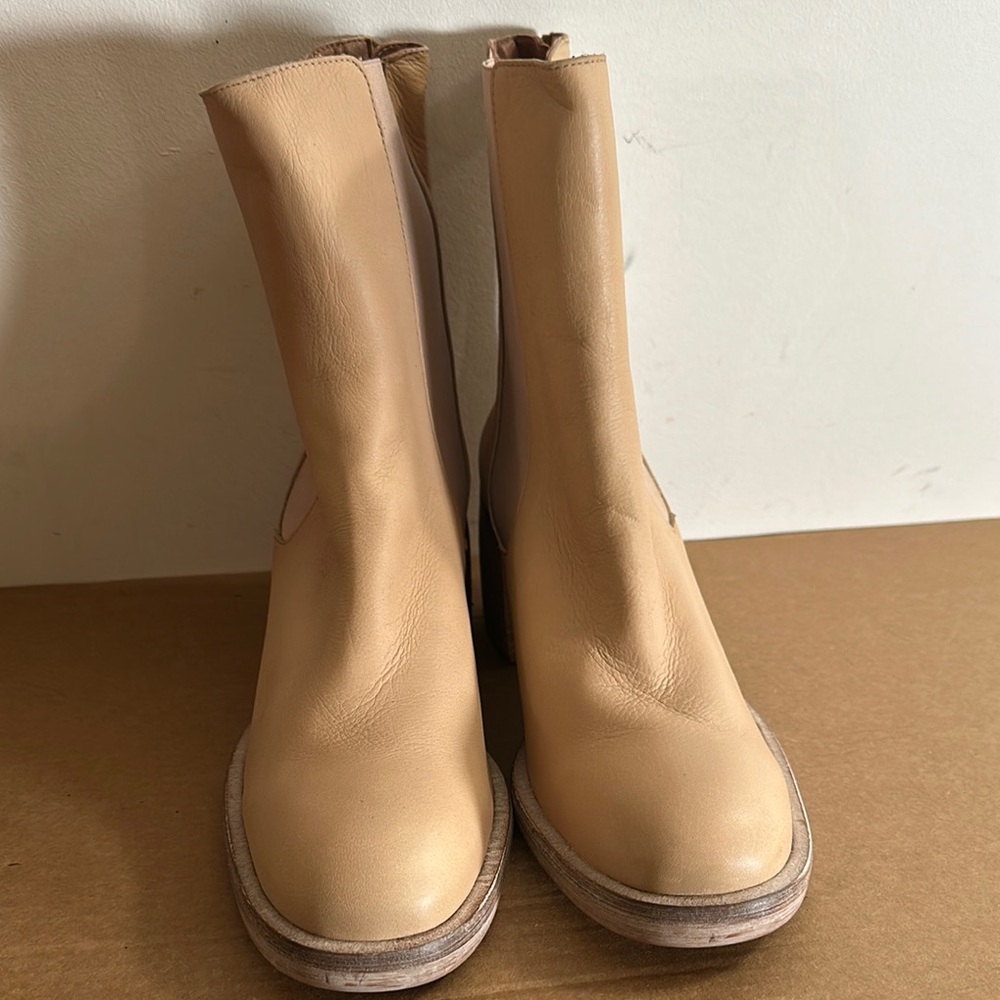 Free People Women's Tan Leather Boots 11/41